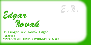 edgar novak business card